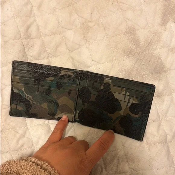 Coach Green and Black Belt Bag and Wallet Set